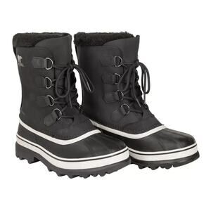 Sorel Men's 8 Women's‎ 10 CARIBOU WP Waterproof Black Dark Stone NIB